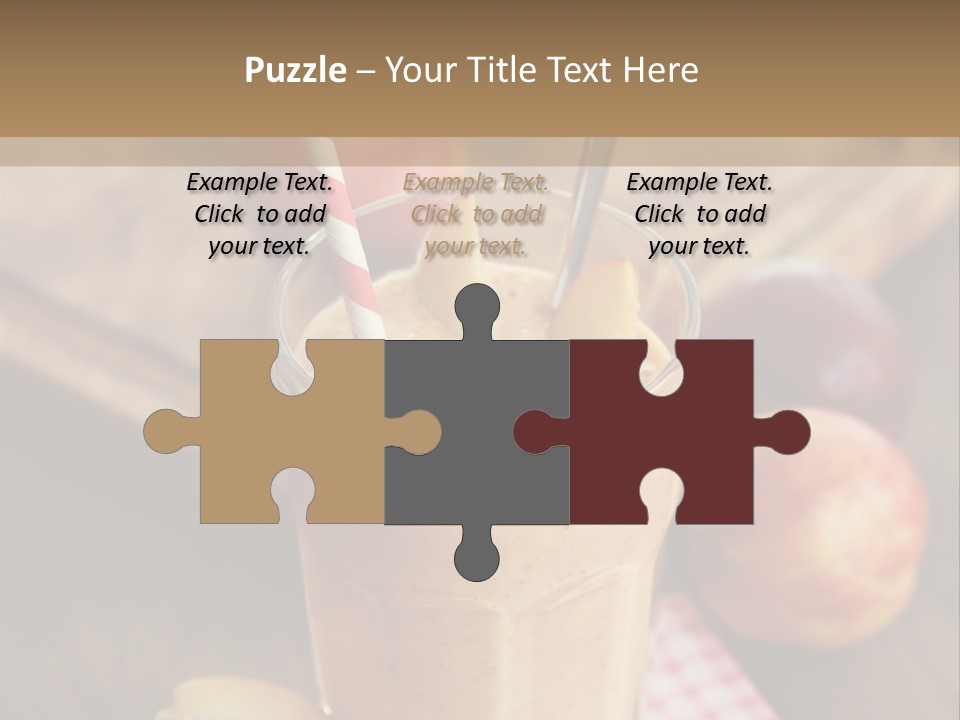 Nobody Drinking Straw Peach PowerPoint Template