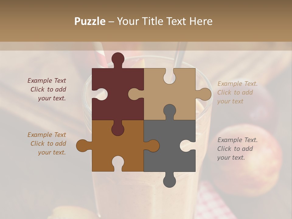 Nobody Drinking Straw Peach PowerPoint Template