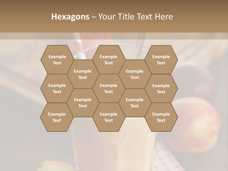 Nobody Drinking Straw Peach PowerPoint Template