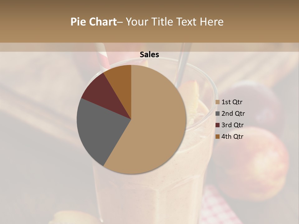 Nobody Drinking Straw Peach PowerPoint Template