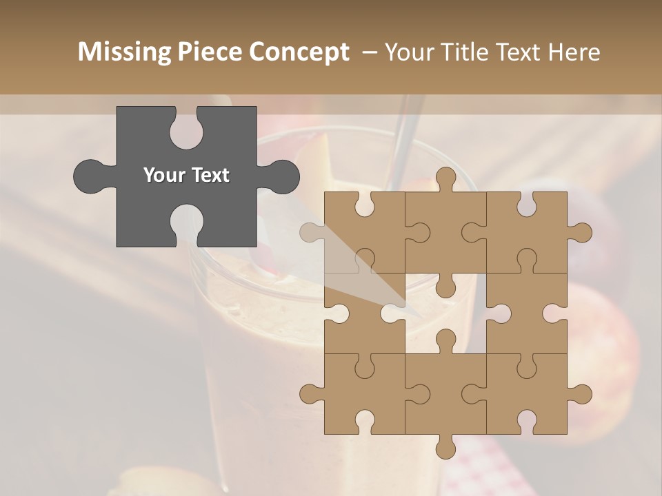 Nobody Drinking Straw Peach PowerPoint Template