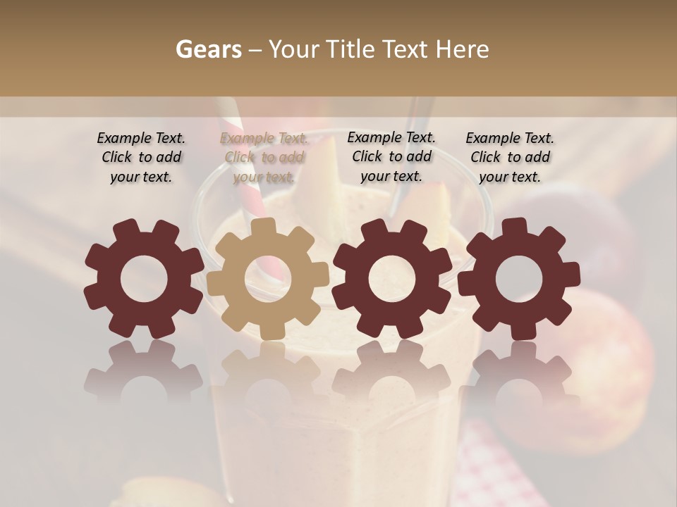 Nobody Drinking Straw Peach PowerPoint Template