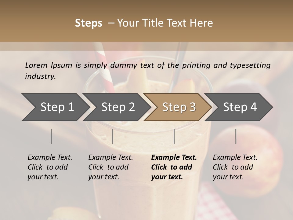 Nobody Drinking Straw Peach PowerPoint Template