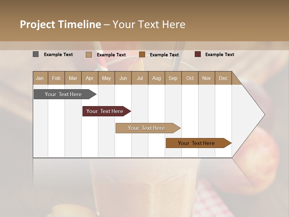 Nobody Drinking Straw Peach PowerPoint Template