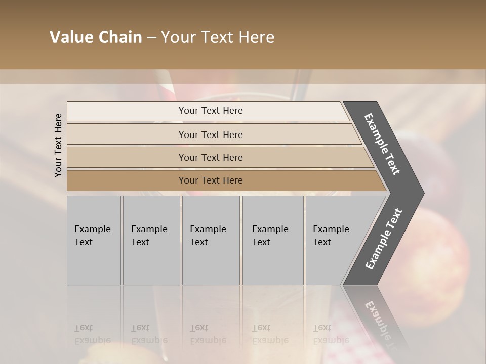 Nobody Drinking Straw Peach PowerPoint Template