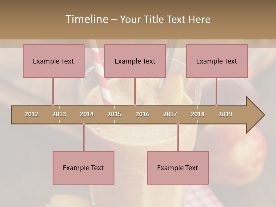 Nobody Drinking Straw Peach PowerPoint Template