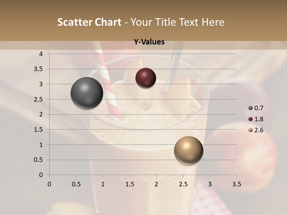 Nobody Drinking Straw Peach PowerPoint Template