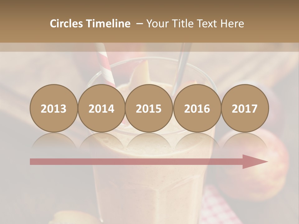 Nobody Drinking Straw Peach PowerPoint Template