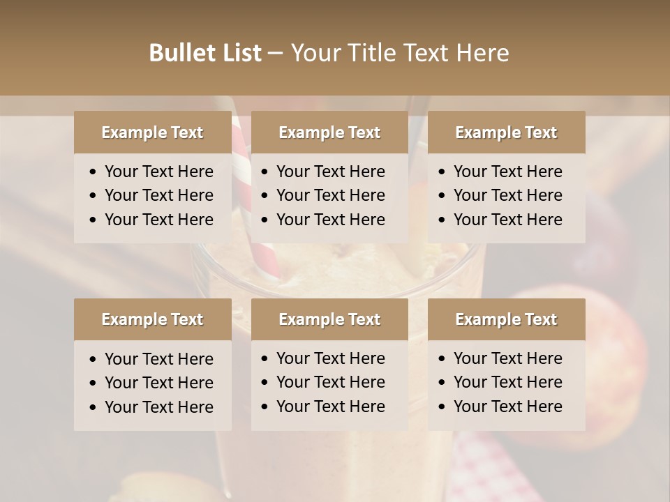 Nobody Drinking Straw Peach PowerPoint Template