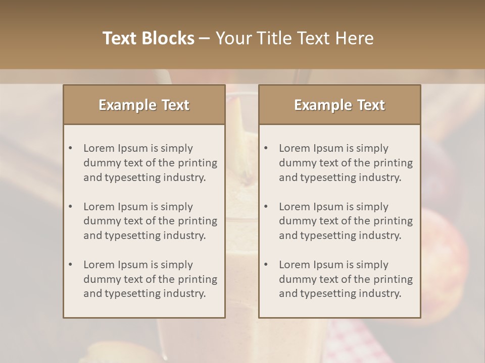 Nobody Drinking Straw Peach PowerPoint Template