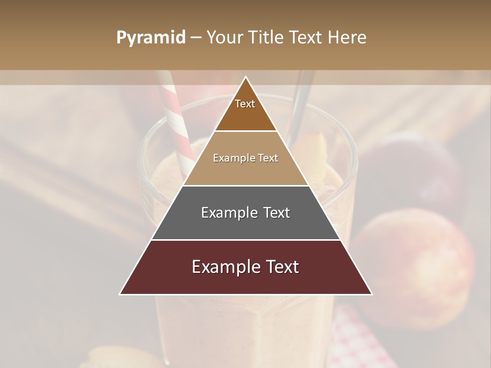 Nobody Drinking Straw Peach PowerPoint Template