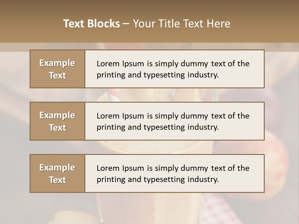 Nobody Drinking Straw Peach PowerPoint Template