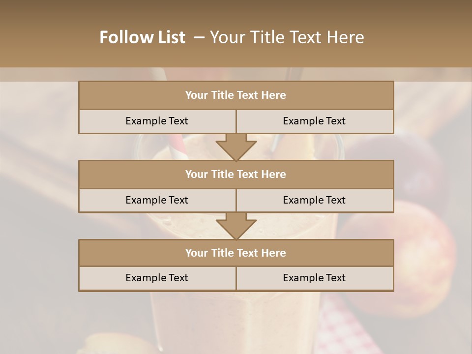 Nobody Drinking Straw Peach PowerPoint Template