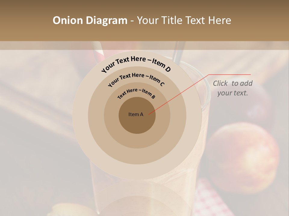 Nobody Drinking Straw Peach PowerPoint Template