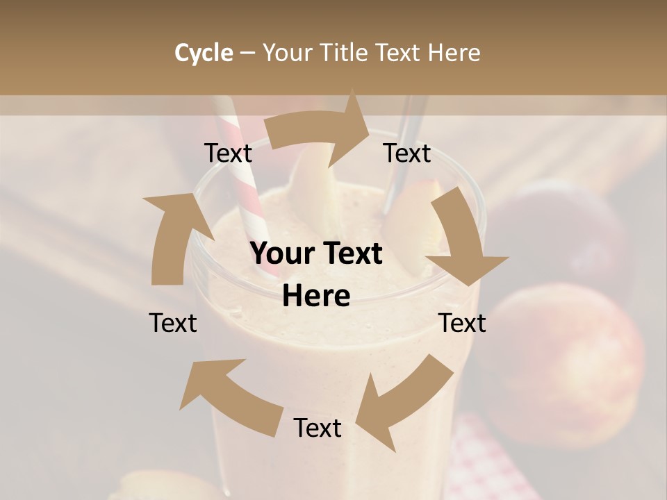 Nobody Drinking Straw Peach PowerPoint Template