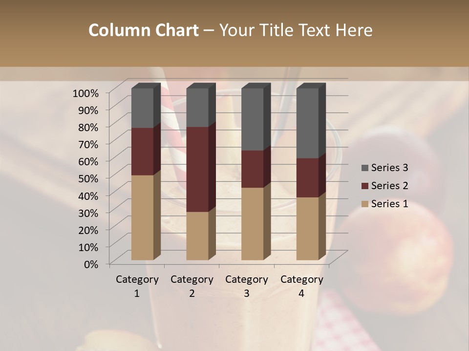 Nobody Drinking Straw Peach PowerPoint Template