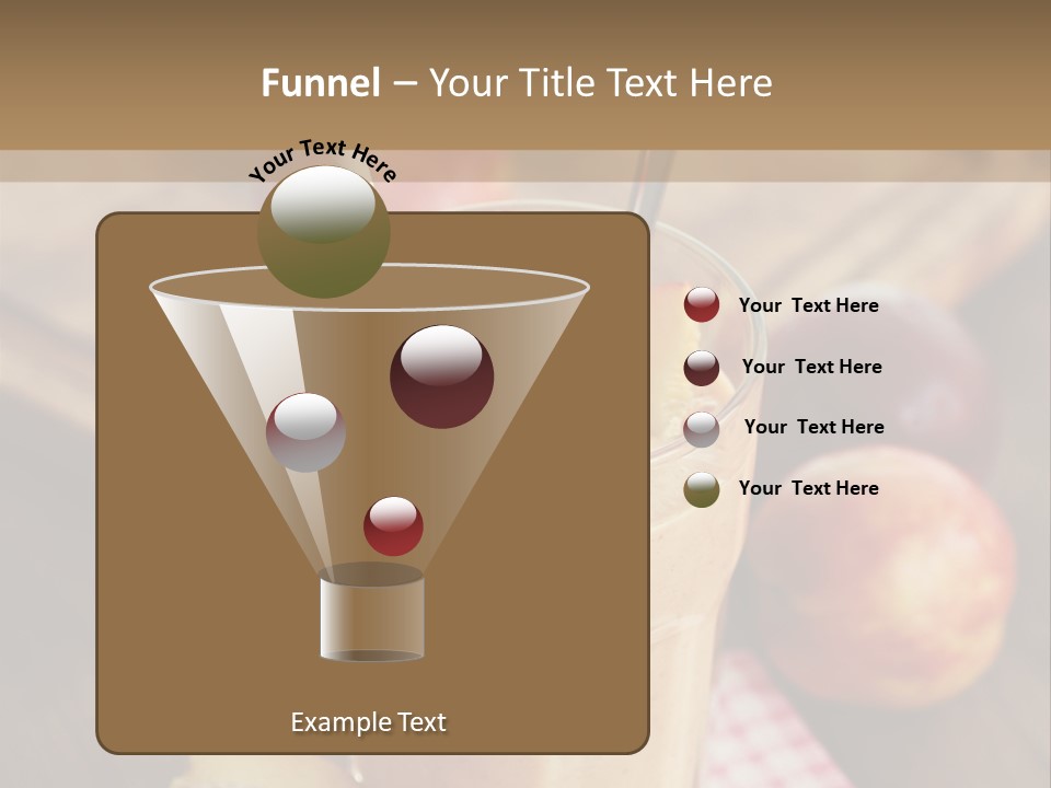 Nobody Drinking Straw Peach PowerPoint Template