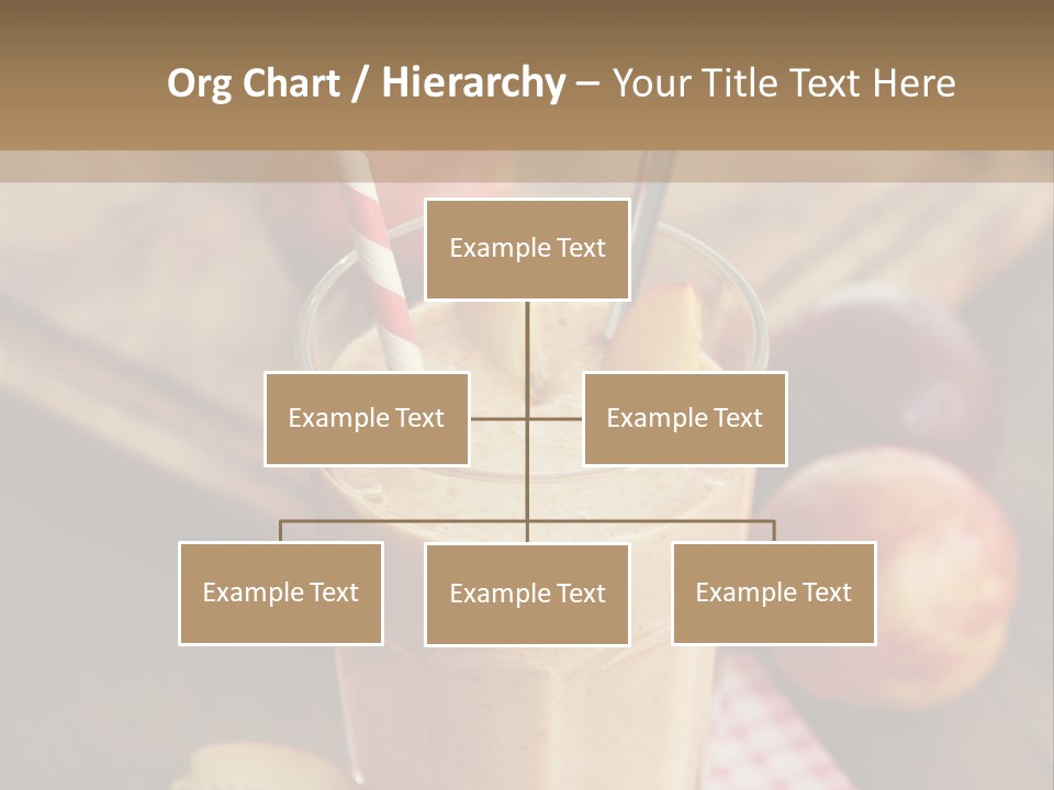 Nobody Drinking Straw Peach PowerPoint Template