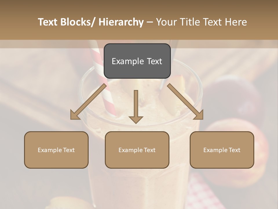 Nobody Drinking Straw Peach PowerPoint Template
