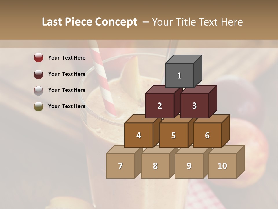 Nobody Drinking Straw Peach PowerPoint Template