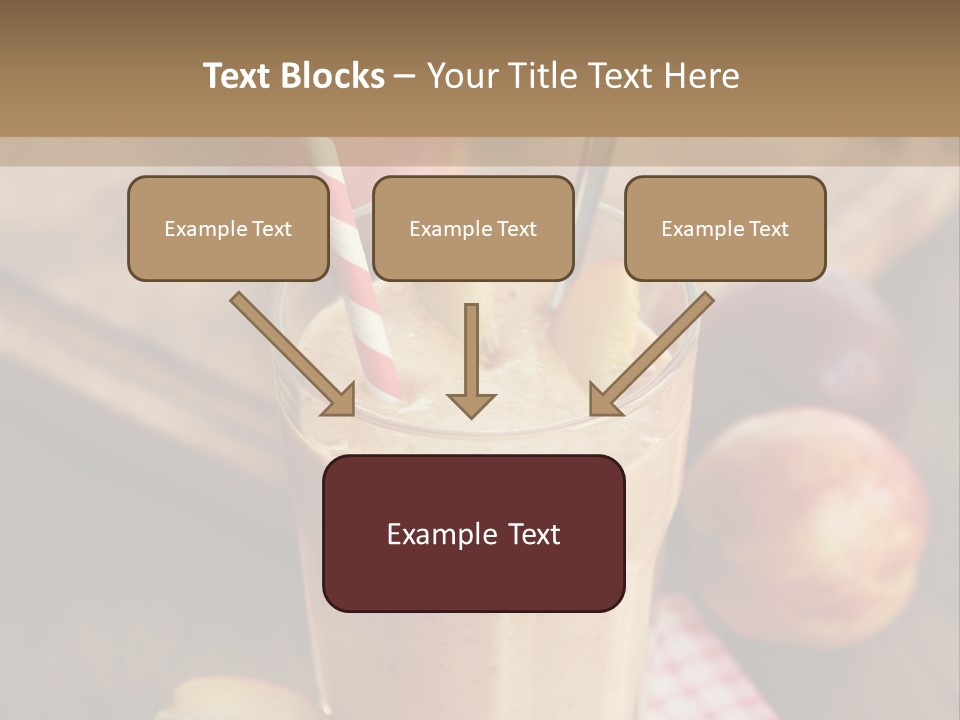 Nobody Drinking Straw Peach PowerPoint Template