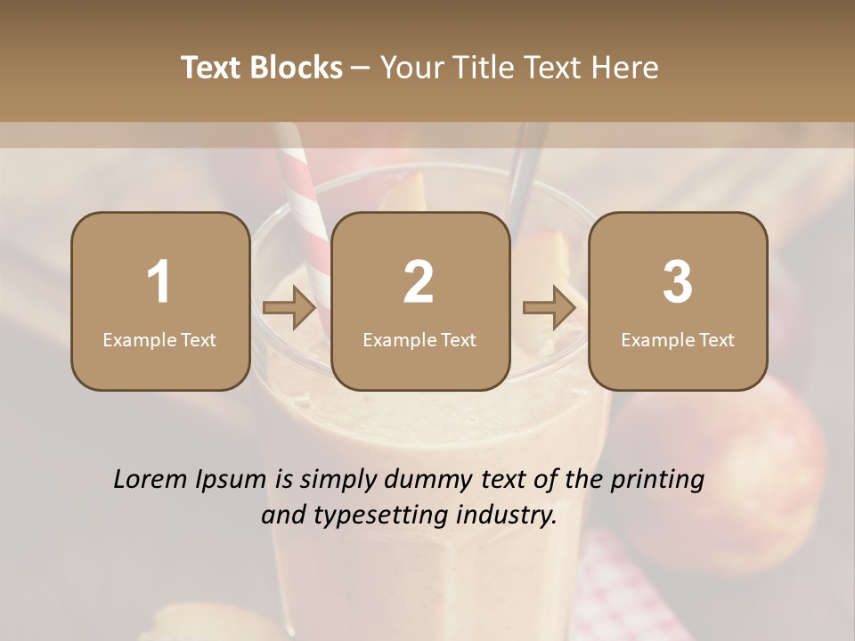 Nobody Drinking Straw Peach PowerPoint Template