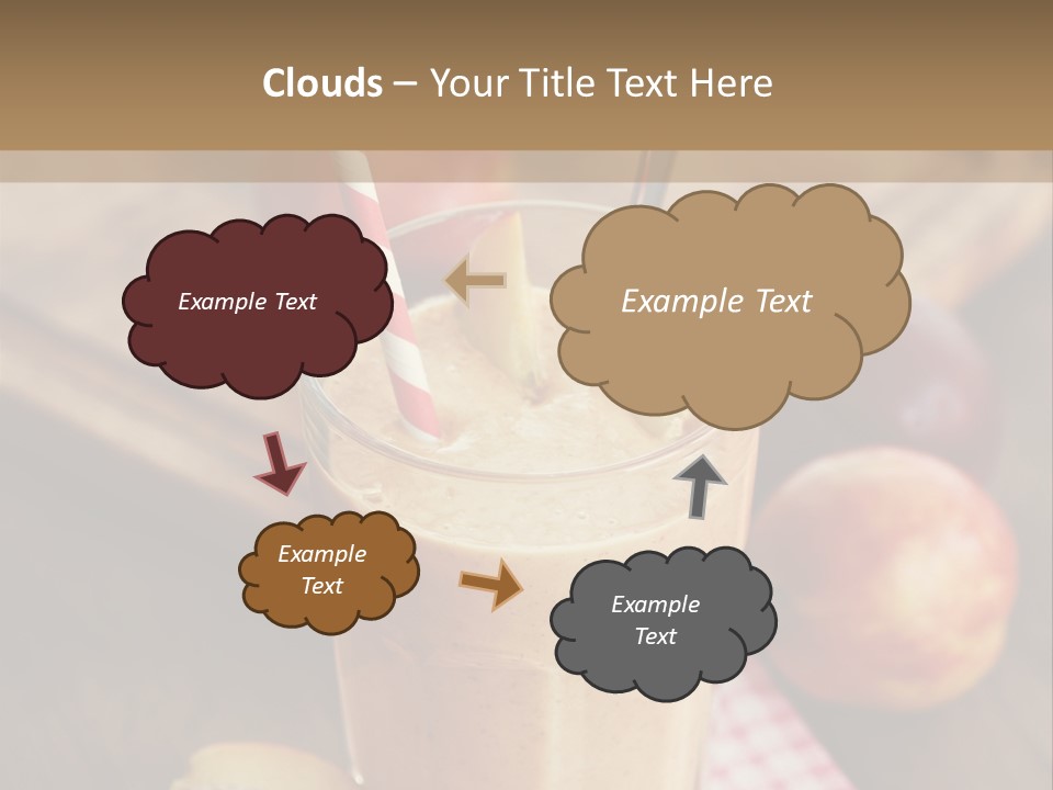 Nobody Drinking Straw Peach PowerPoint Template