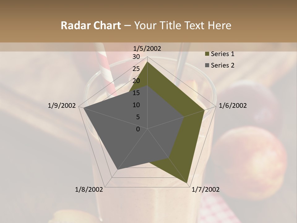 Nobody Drinking Straw Peach PowerPoint Template