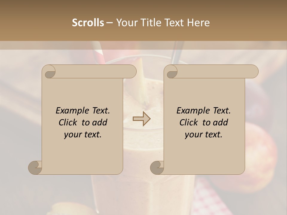 Nobody Drinking Straw Peach PowerPoint Template