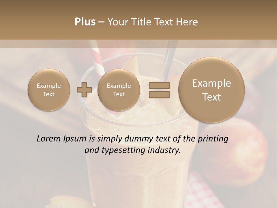 Nobody Drinking Straw Peach PowerPoint Template