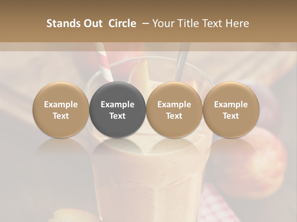 Nobody Drinking Straw Peach PowerPoint Template