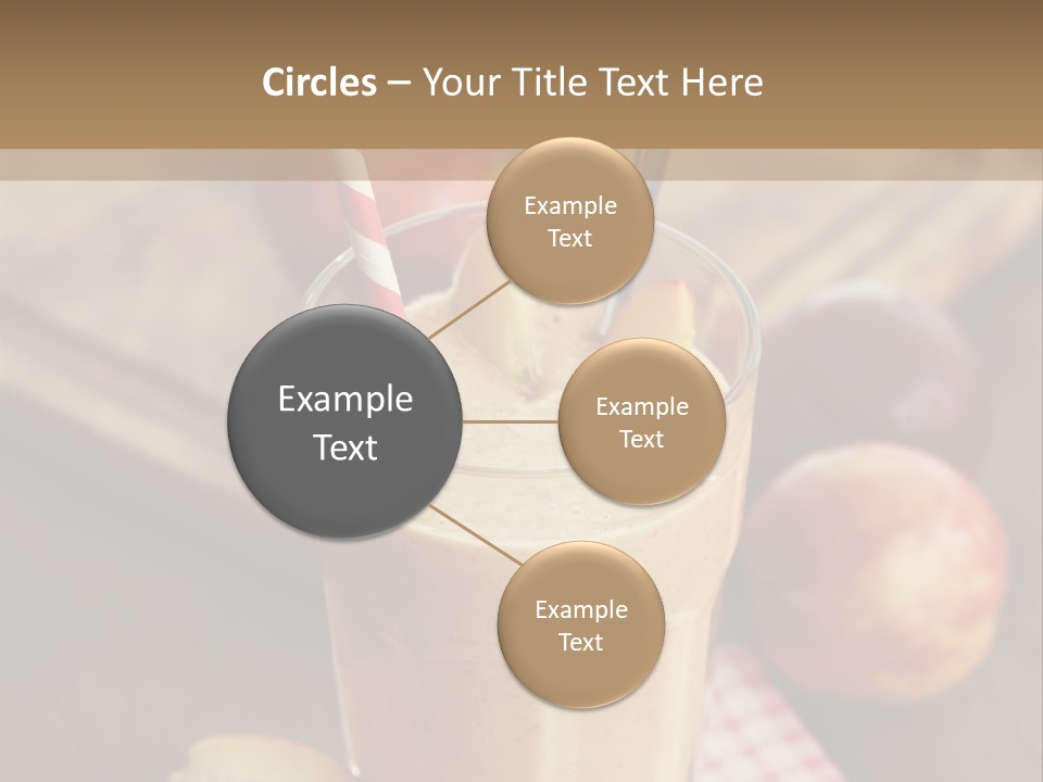 Nobody Drinking Straw Peach PowerPoint Template