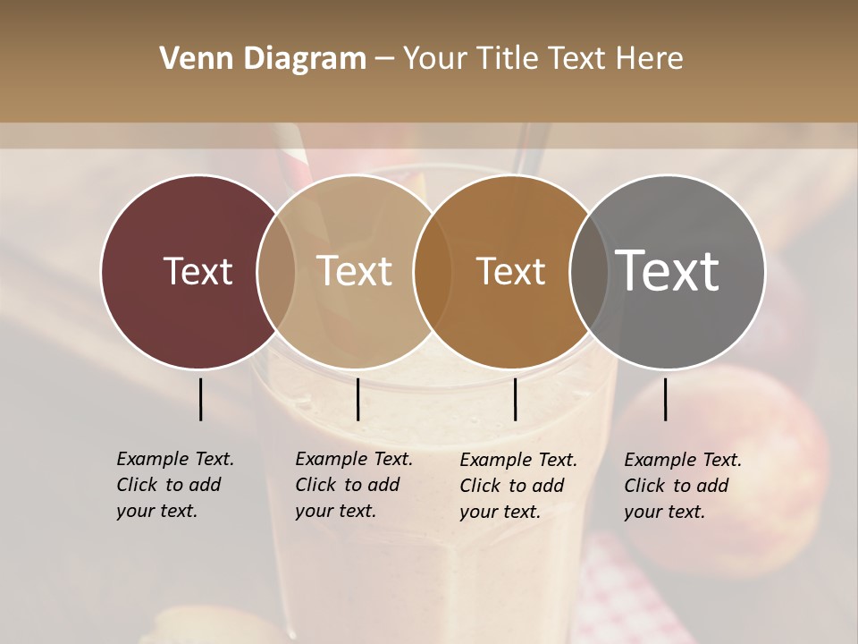 Nobody Drinking Straw Peach PowerPoint Template