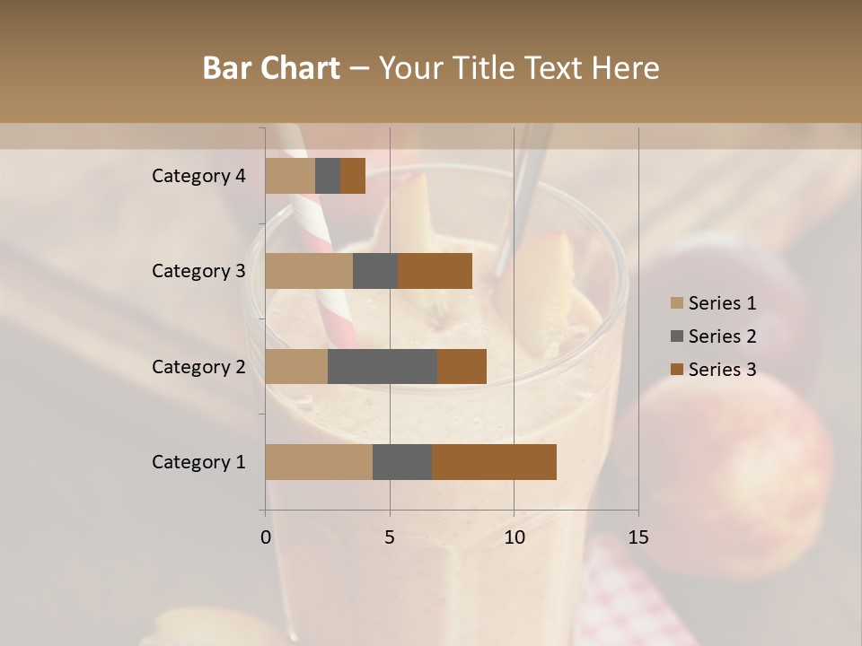 Nobody Drinking Straw Peach PowerPoint Template