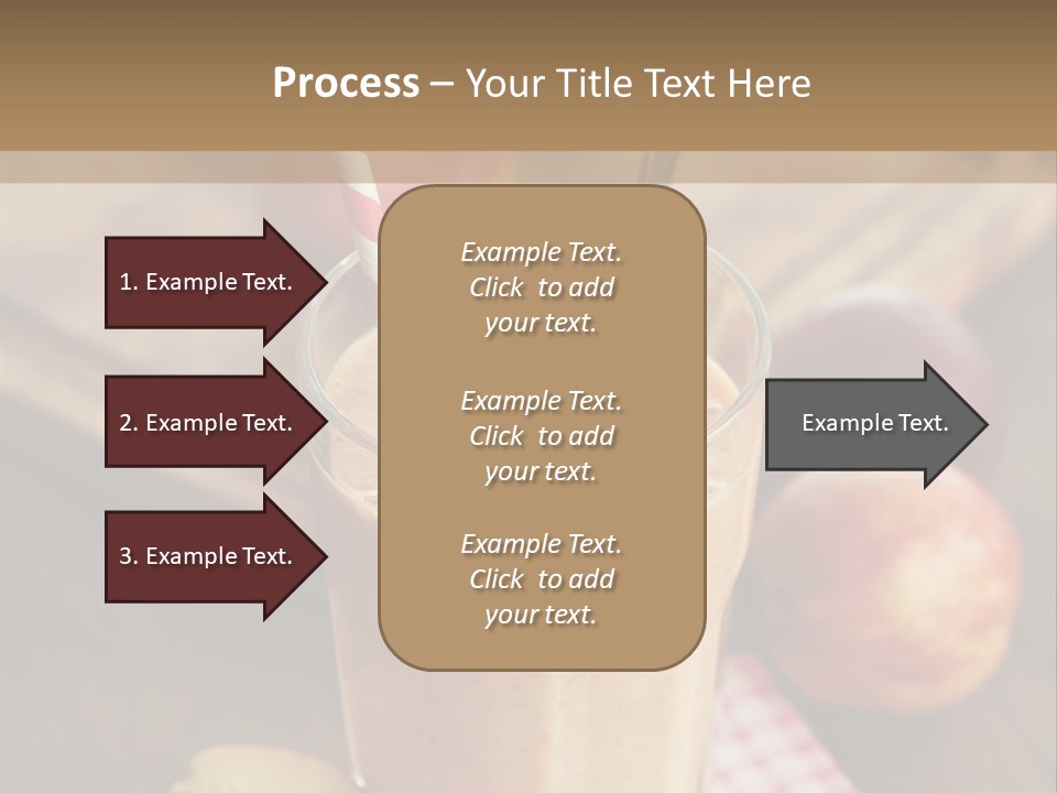 Nobody Drinking Straw Peach PowerPoint Template