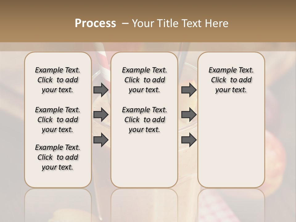 Nobody Drinking Straw Peach PowerPoint Template