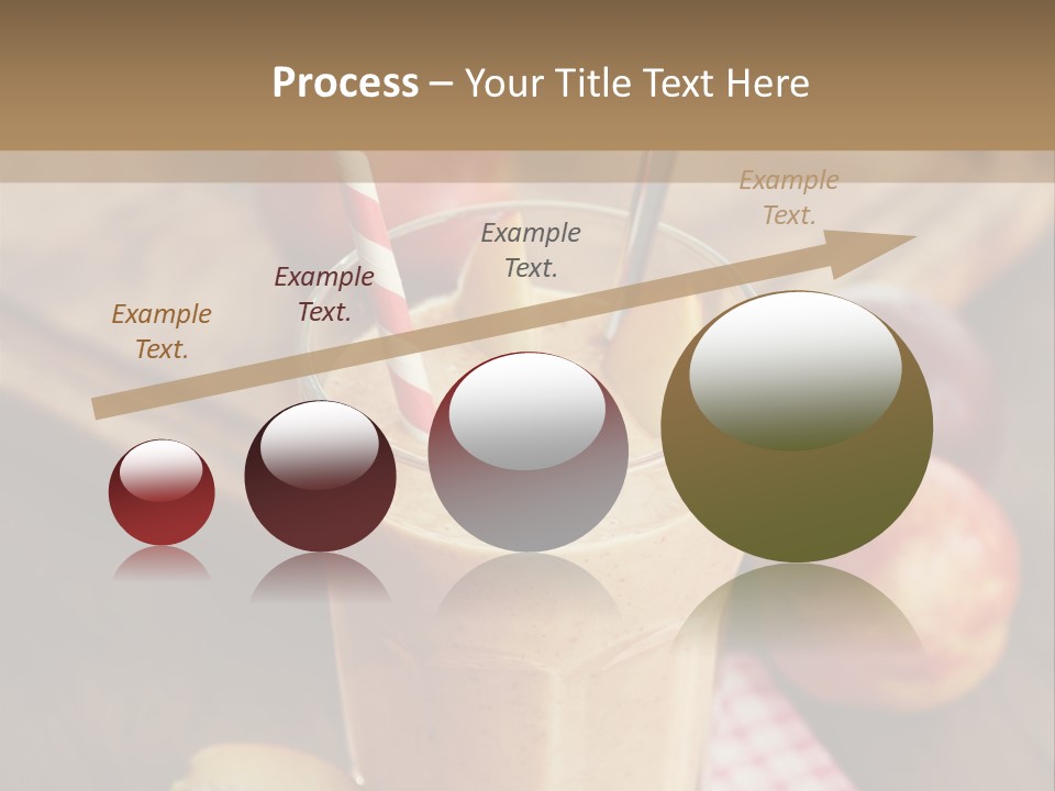 Nobody Drinking Straw Peach PowerPoint Template