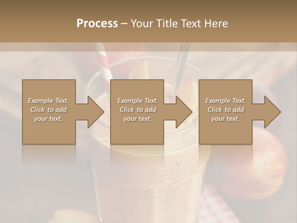 Nobody Drinking Straw Peach PowerPoint Template