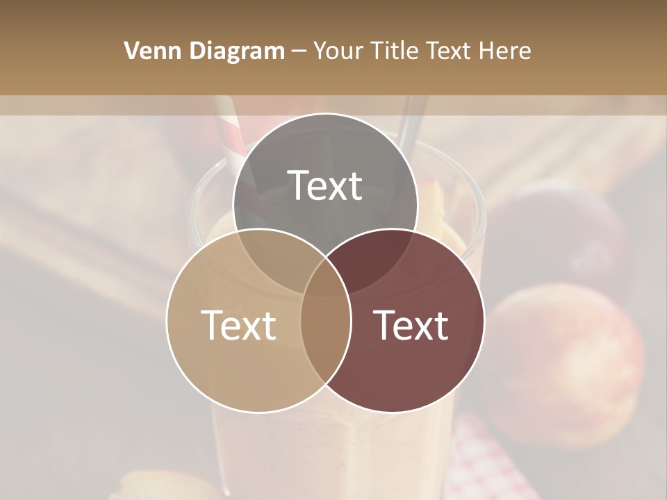 Nobody Drinking Straw Peach PowerPoint Template