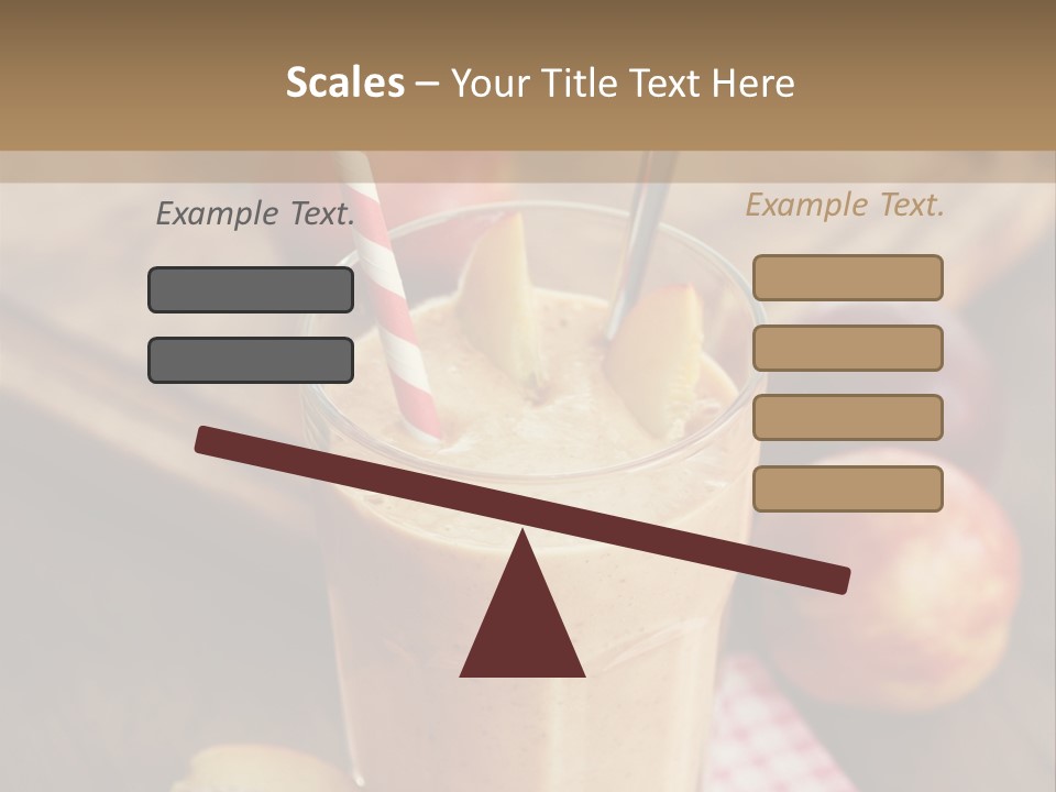 Nobody Drinking Straw Peach PowerPoint Template