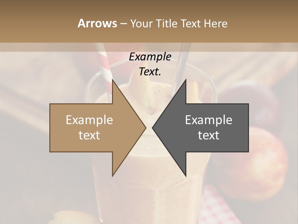 Nobody Drinking Straw Peach PowerPoint Template