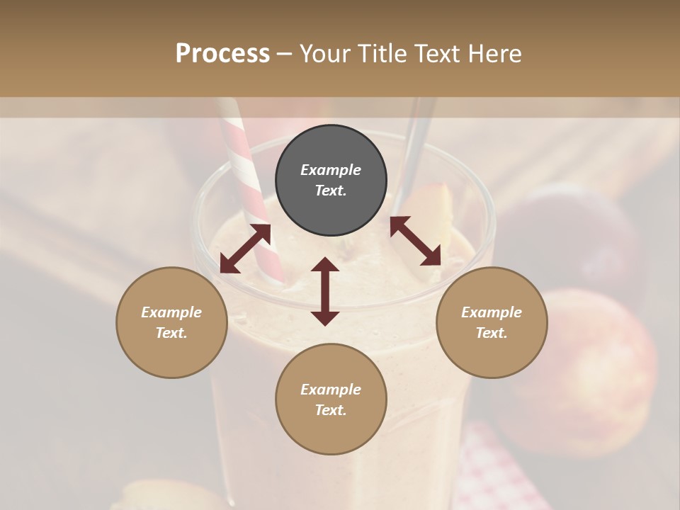 Nobody Drinking Straw Peach PowerPoint Template