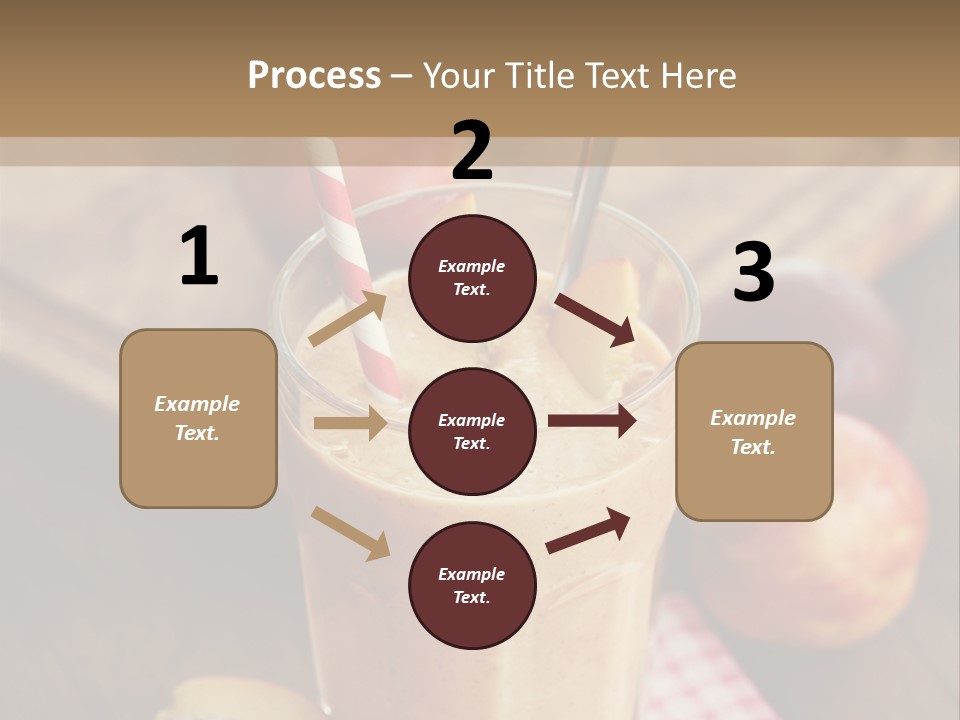 Nobody Drinking Straw Peach PowerPoint Template