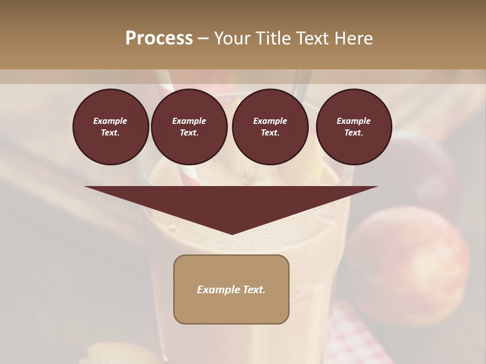 Nobody Drinking Straw Peach PowerPoint Template