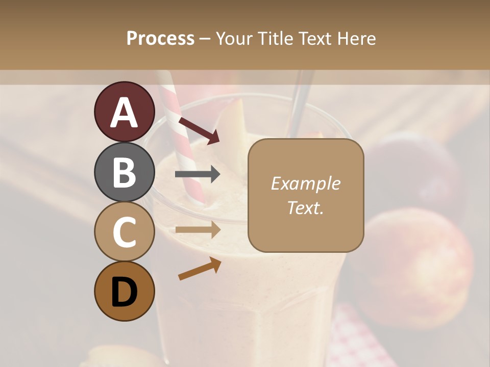 Nobody Drinking Straw Peach PowerPoint Template