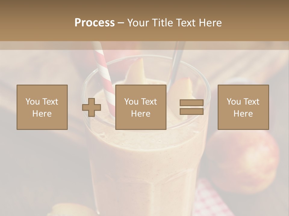 Nobody Drinking Straw Peach PowerPoint Template