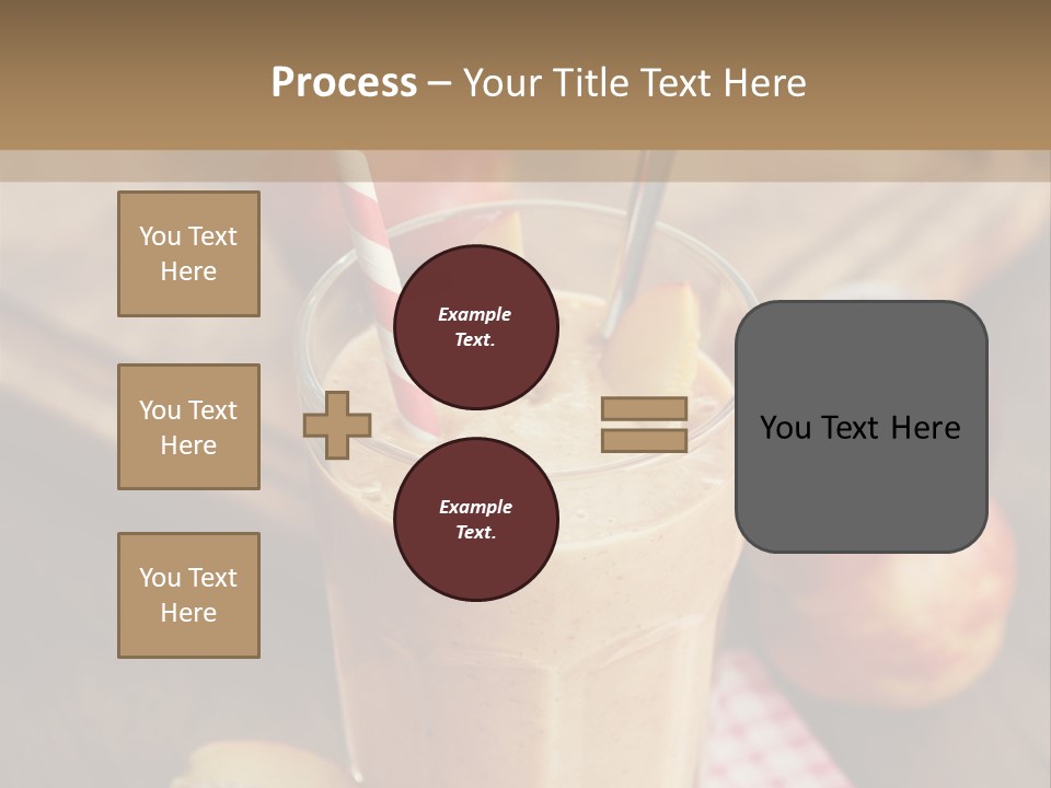 Nobody Drinking Straw Peach PowerPoint Template