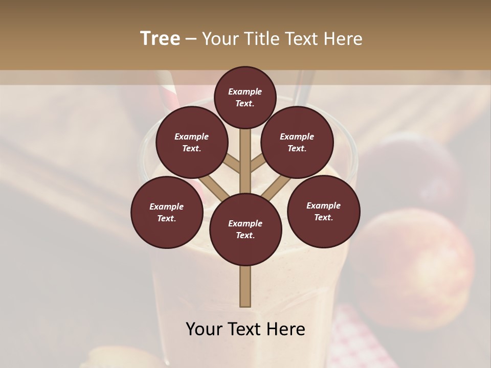 Nobody Drinking Straw Peach PowerPoint Template