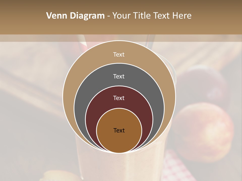 Nobody Drinking Straw Peach PowerPoint Template