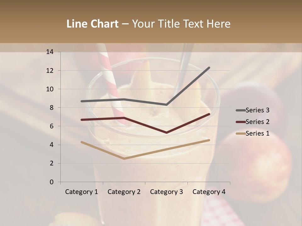 Nobody Drinking Straw Peach PowerPoint Template